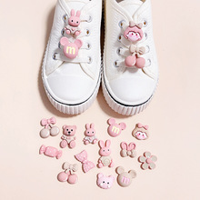 鞋带卡扣卡通兔子女孩鞋面装饰扣配件可拆可爱粉色系鞋花鞋带扣