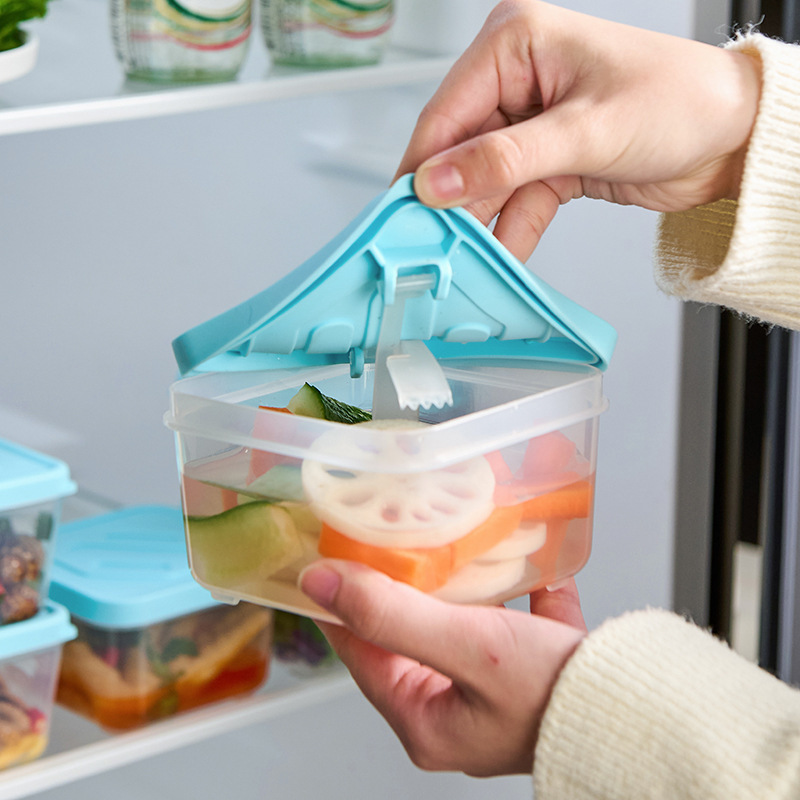 家庭用新鮮箱マイクロ波加熱弁当箱キッチンネギにんにくキムチ箱ピクニック携帯クリップ付き収納箱|undefined