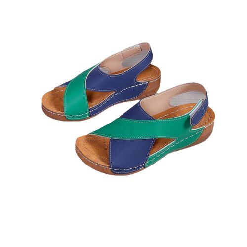 European and American Roman sandals for women, 2024 summer new style, platform thick-soled, suitable with skirts, casual open-toe, versatile beach sandals