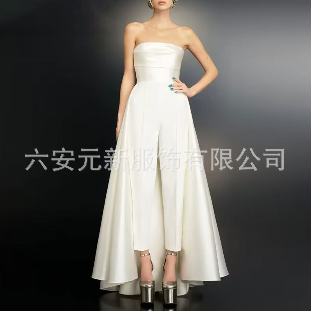 Amazon AliExpress nuevo mono tubo superior simple elegante vestido de novia