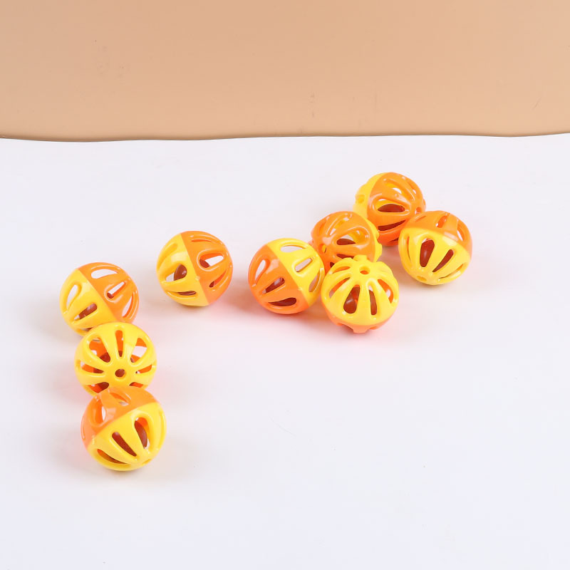 Juguete para gato hámster Totoro gato perro plástico redondo hueco de dos colores 3,5 CM mascota campana bola juguete para mascotas