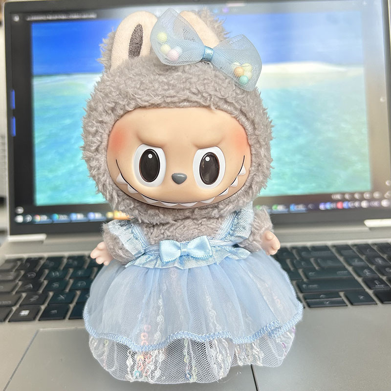 ソースメーカーのみの服】17cmペンダント ラブブ服 ブラインドボックス ラブブ人形 人形服 クールブラック カラフル|undefined