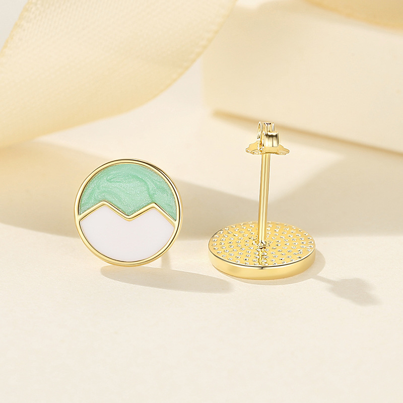 S925 pendientes de plata de ley ola estilo chino pequeño todo partido pequeño fresco pendientes de plata fábrica al por mayor