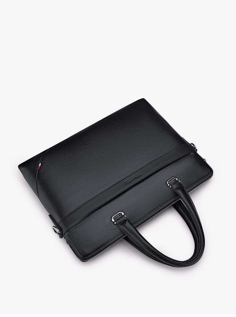Cặp da nam nhiều ngăn đệm laptop 15 inch Emperor Paul mẫu mới 2025 – túi xách tay kiêm đeo chéo cao cấp chi tiết 17