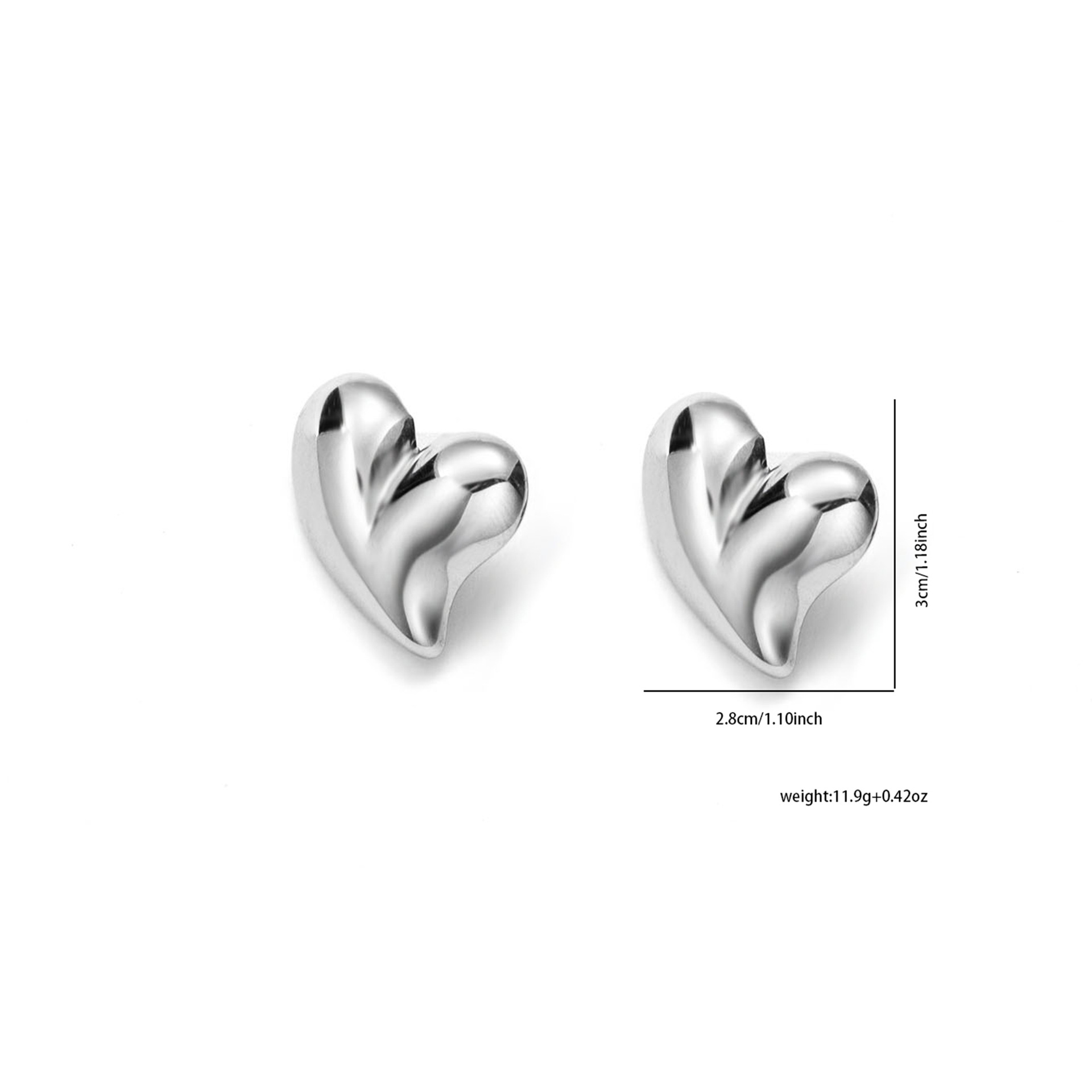 17g Weight 0.03µm Gold Plating Thickness Electroplated Gold Plating Process Golden Plated Plating Material Jewelry Set Classification cable chain Chain Type 1 Piece Quantity Daily Occasion 201 Stainless Steel Material Heart Shape Pattern Women's Gender Simple Style Style Plating Craft Wholesale Jewelry Simple Style Heart Shape Titanium Steel Jewelry Set 7