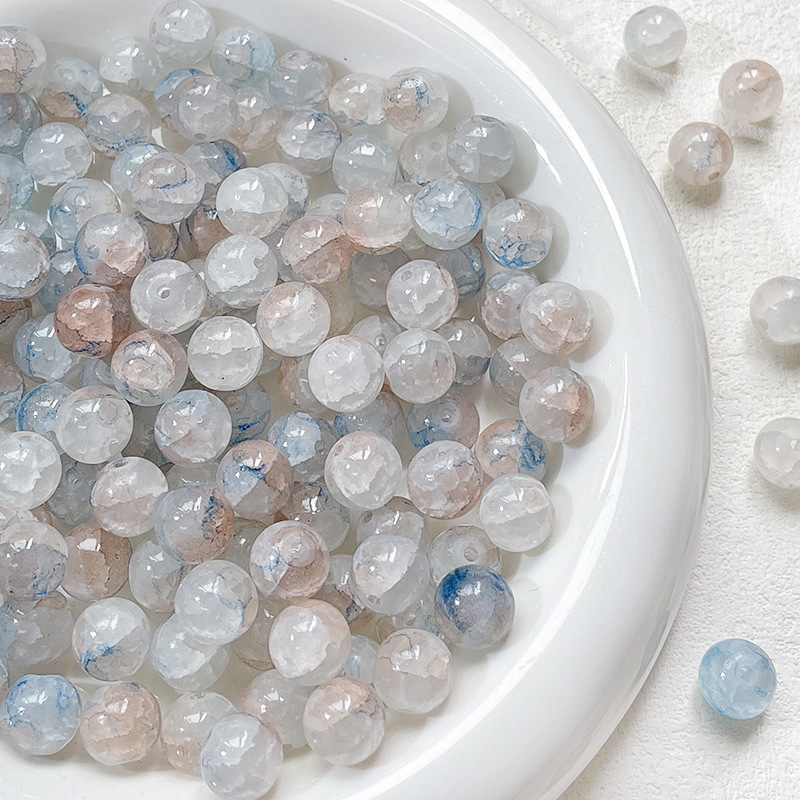 23g Weight Beads Jewelry Making Type DIY Jewelry Accessories Classification 10 Pieces Quantity glass Material Round Pattern Simple Style Style 10 Pieces Glass Round DIY Jewelry Accessories Beads 8
