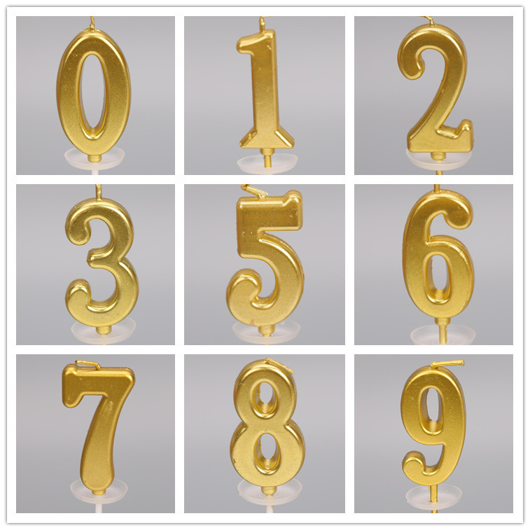 50 velas digitales de oro para el pastel de cumpleaños en caja independiente plata curva decoración de mesa de postres