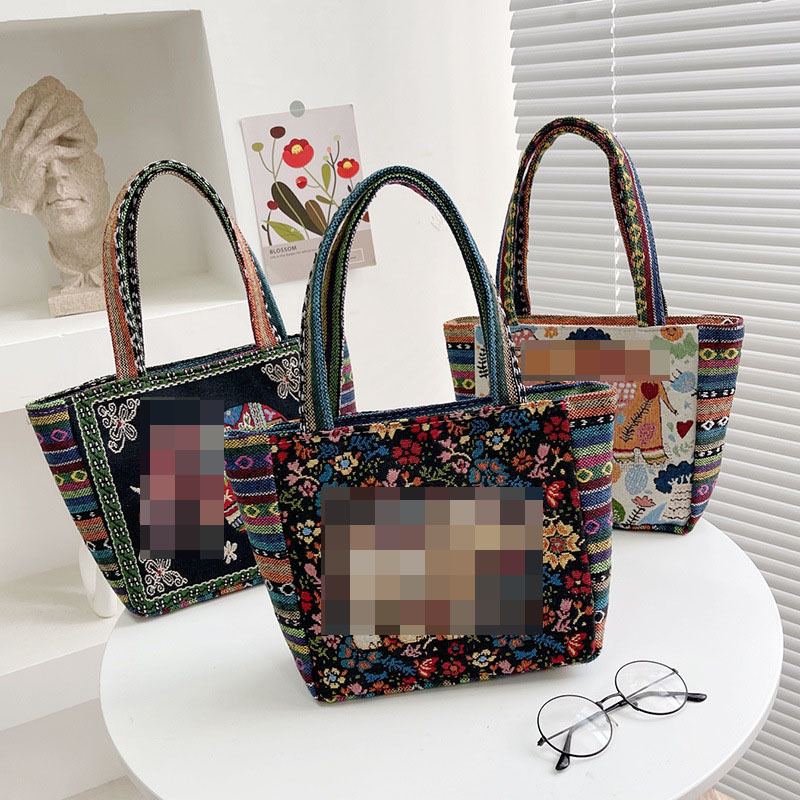 Handheld shopping bag Myanmar for leisure to go out with zipper