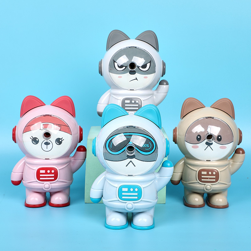 7835 espacio Meow sacapuntas automático sacapuntas estudiante manivela Sacapuntas de dibujos animados sacapuntas astronauta sacapuntas