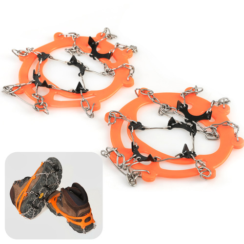 Ice Crampons Anti-Slip Shoe Cover 8 Tooth Ice Crampons Outdoor Climbing Snow Anti-Slip Ice Crampons Simple Ice Crampons 
