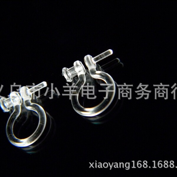 Transparent plastic ear clips