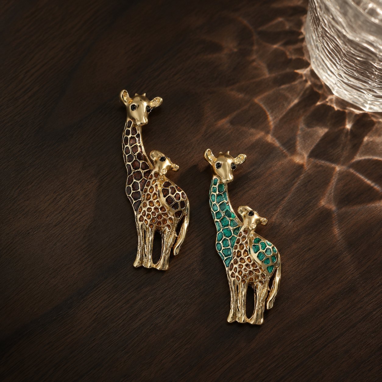 Fashion multi-color alloy oil drop enamel giraffe brooch temperament exaggerated men's and women's clothing corsage jewelry pins