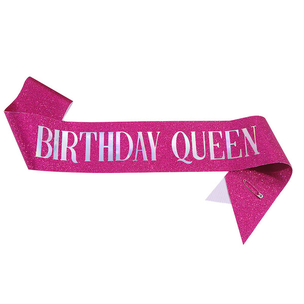 Cross-border birthday party glitter shoulder strap etiquette belt…