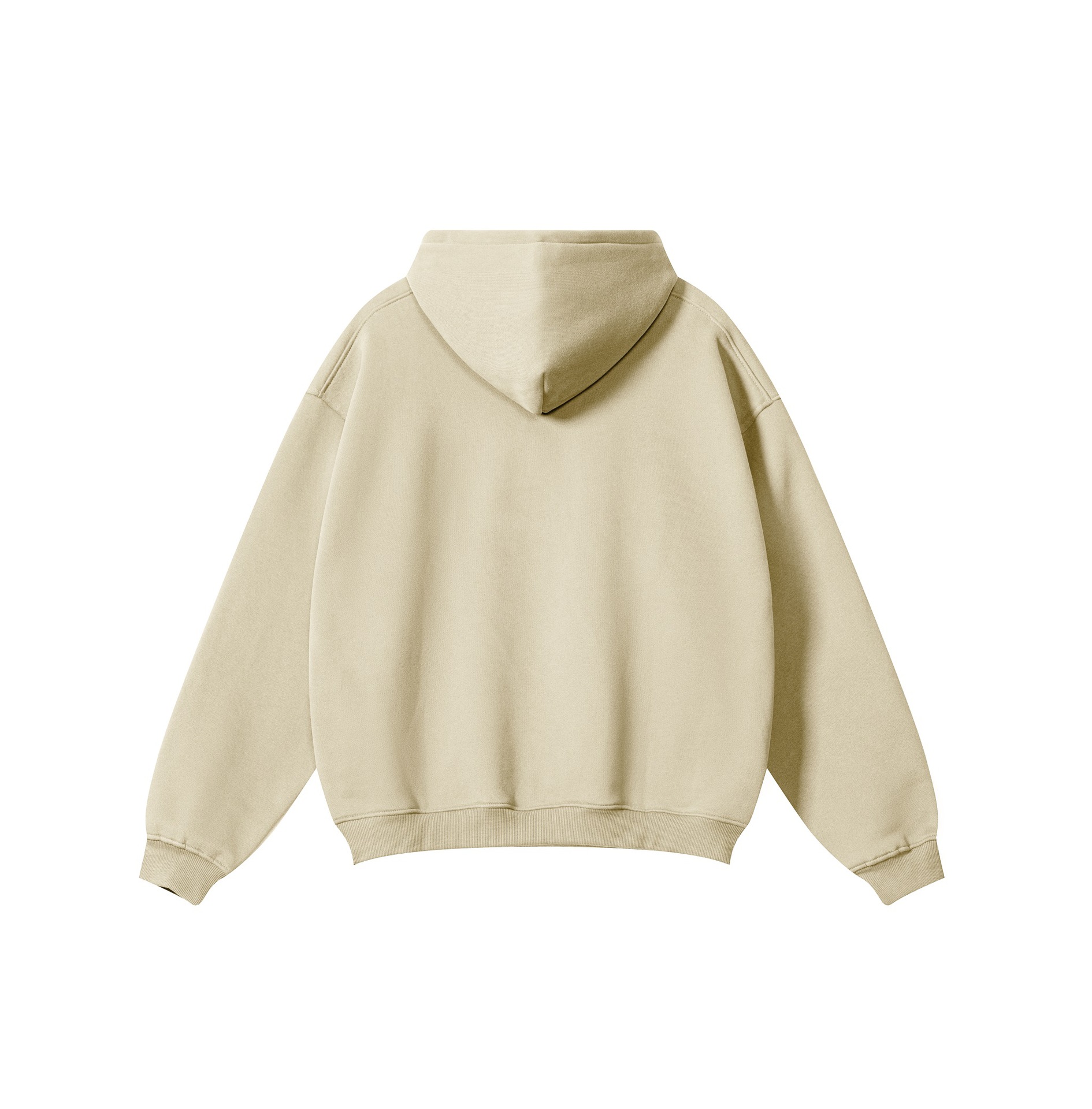 Vêtements pour hommes tendance de la rue, style décontracté de base, couleur unie, plus velours, tricot, casquette de sport, pull à capuche_voghion.com