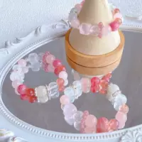 【Little Berry】Натуральная снежинка, призрак, вишневый цвет, дождь, клубника, кристалл, розовый кристалл, белый Ase Douin, популярный браслет.