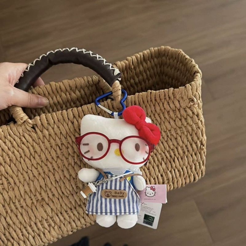 Sanrio, hello kitty, подлинная классическая мультяшная плюшевая кукла, сумка, упаковка, брелок