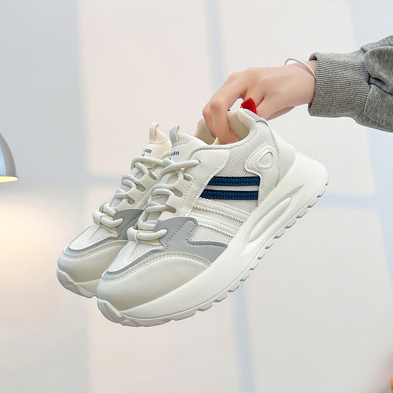 Ins version coréenne papa à semelles épaisses 2024 automne nouvelle photographie de rue étudiant chaussures de sport de course hauteur augmentant_voghion.com