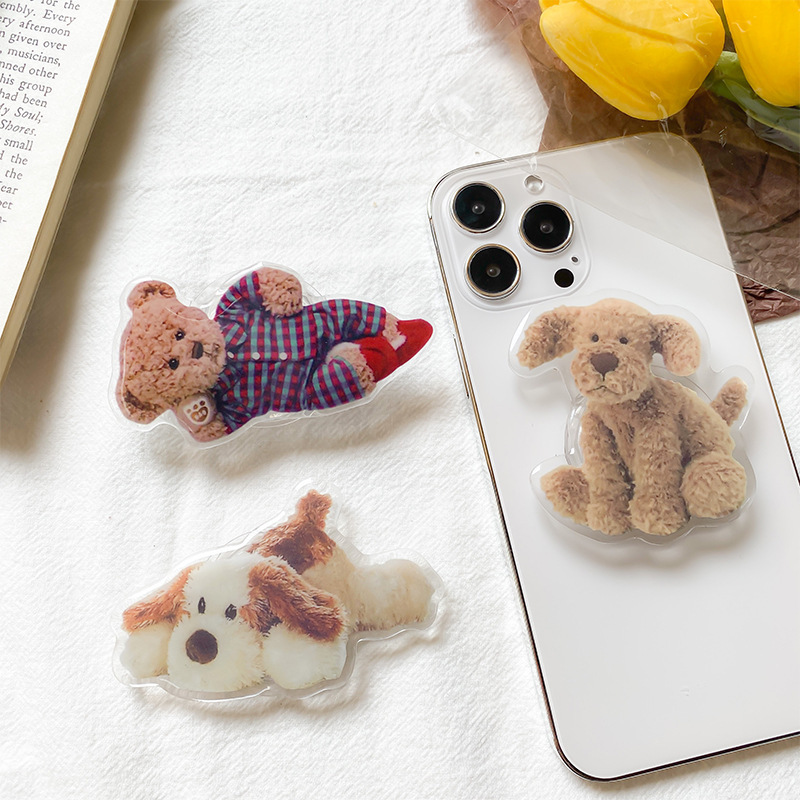 Support d'airbag pour téléphone portable avec coussin d'air paresseux adhésif extensible pour soutenir les ours en peluche, simple et de niche_voghion.com