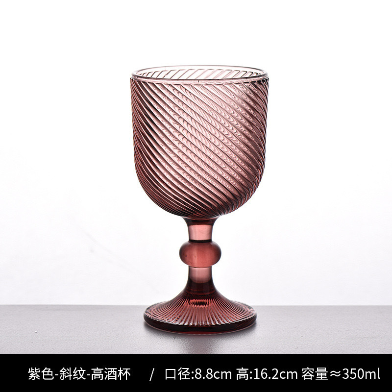 Nuevo retrógrado tallado alto taza de agua taza de vino taza de bebida creativa elegante casa hotel café utensilios de vino