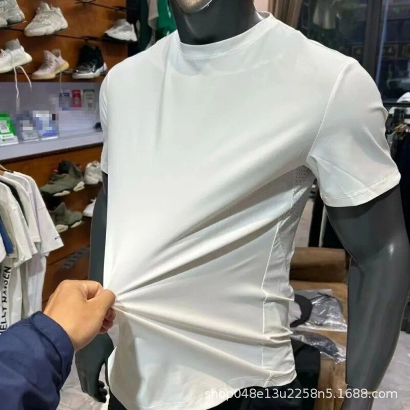 Men's and Women's Quick-Drying Ice Silk Sports Short-Sleeved T-Shirts 2026 Summer New Style Loose and Breathable Mesh Design Tops Men's and Women's Quick-Drying Ice Silk Sports Short-Sleeved T-Shirts 2026 Summer New Style Loose and Breathable Mesh Design Tops