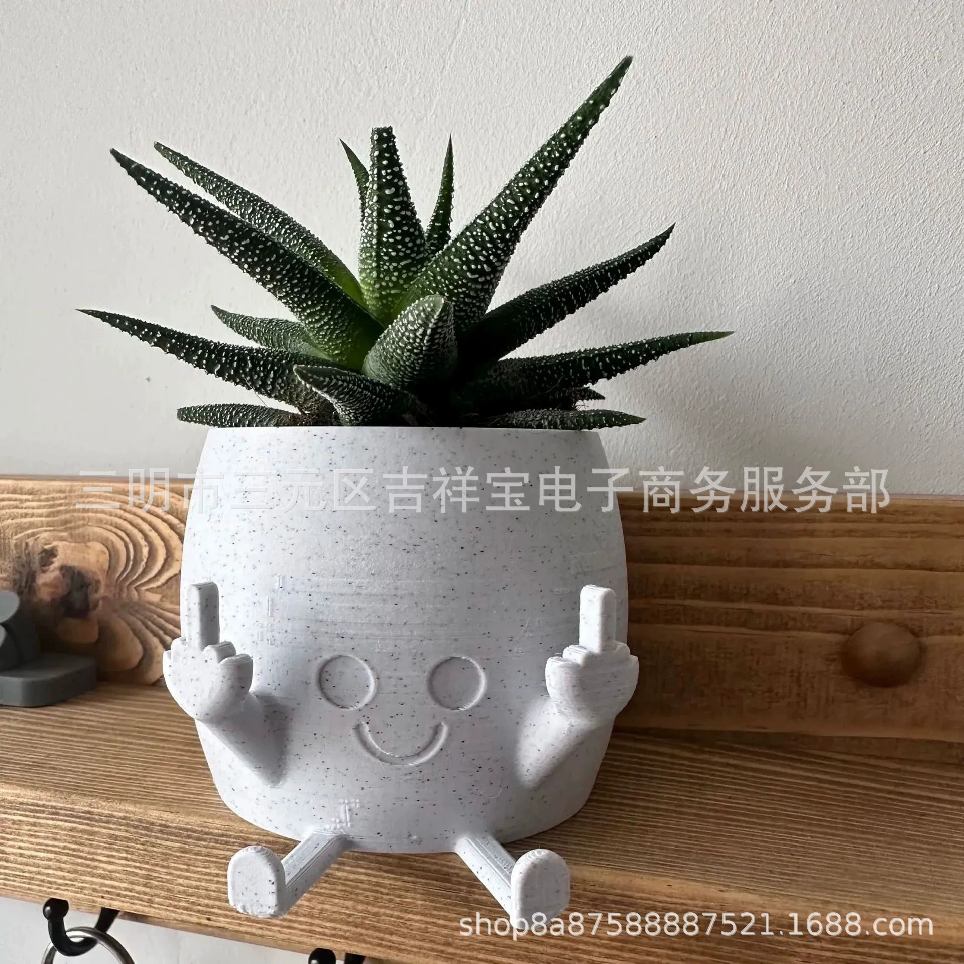 (Пятно) Трансграничные творческие руки вертикальный средний палец цветочный горшок украшение домашнего двора дизайн горшечного искусства забавная одежда