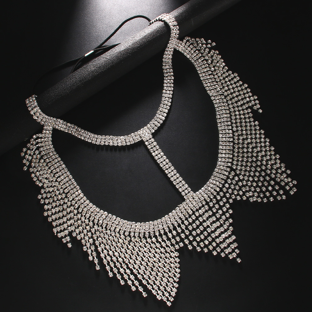 Tendencia transfronteriza rhinestone máscara de la personalidad europea y americana mascarada borla máscara accesorios máscara femenina