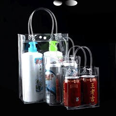 PVC Zipper Handbag with Color Printing Capability, Thickened Transparent Plastic Gift Packaging for Wedding Favors