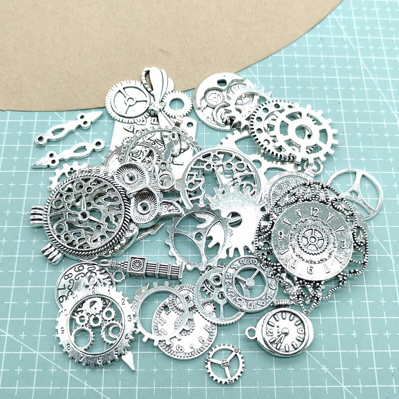 DIY Alloy Punk Gear Accessories, Clock Hands Pendants, Handmade Resin Phone Case Materials DIY Alloy Punk Gear Accessories, Clock Hands Pendants, Handmade Resin Phone Case Materials