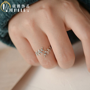 s925���yС������ʯ���~��ָŮС��ɭϵ�������|�_��ָ�h���l