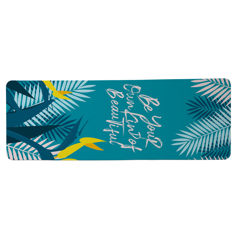 Alfombrilla de yoga de gamuza anti-gato, goma, resistente al desgaste, impresión absorbente de sudor, fitness en el hogar, saltar la cuerda, ejercicios de salto, absorción de impactos, aislamiento acústico