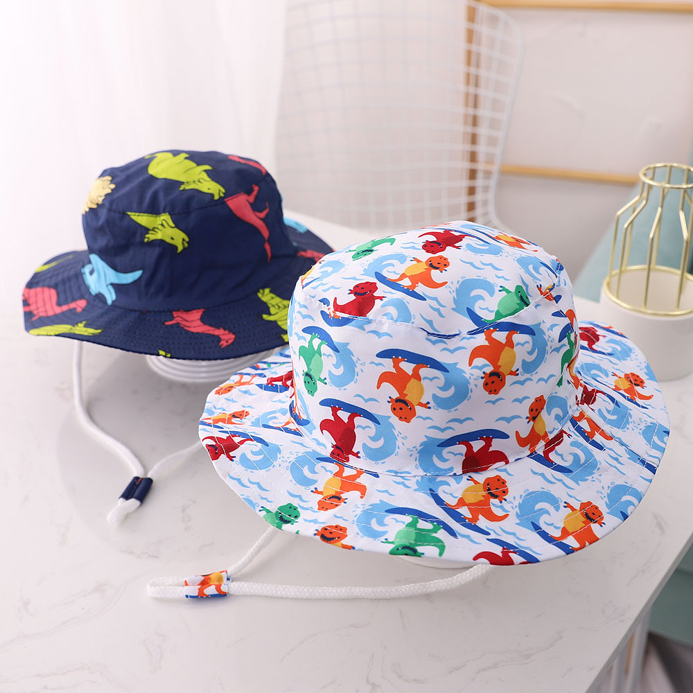 Unisex Cotton Baby Bucket Hat Spring Summer Animal Pattern_voghion.com