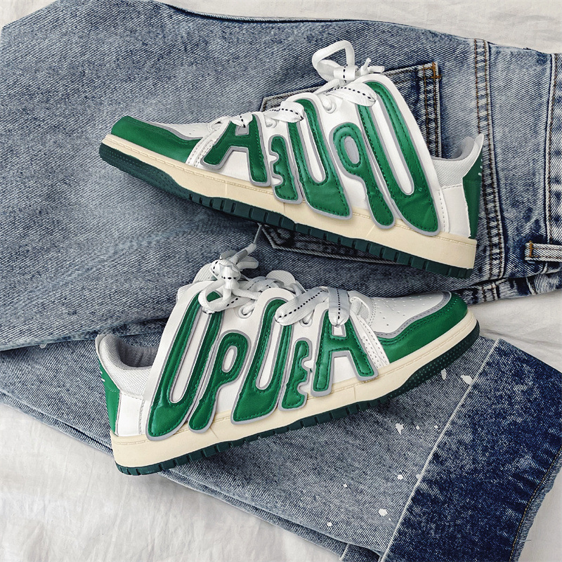 原创ins春秋百搭板鞋个性字母学生党休闲男鞋子小众轻便运动鞋潮