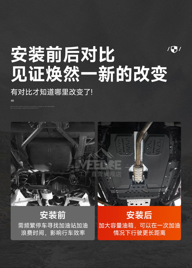 Suitable for Land Rover New Defender Auxiliary Fuel Tank Modification, Discovery 345 Spare Fuel Tank, Off-Road Non-Destructive Replacement Auxiliary Fuel Tank