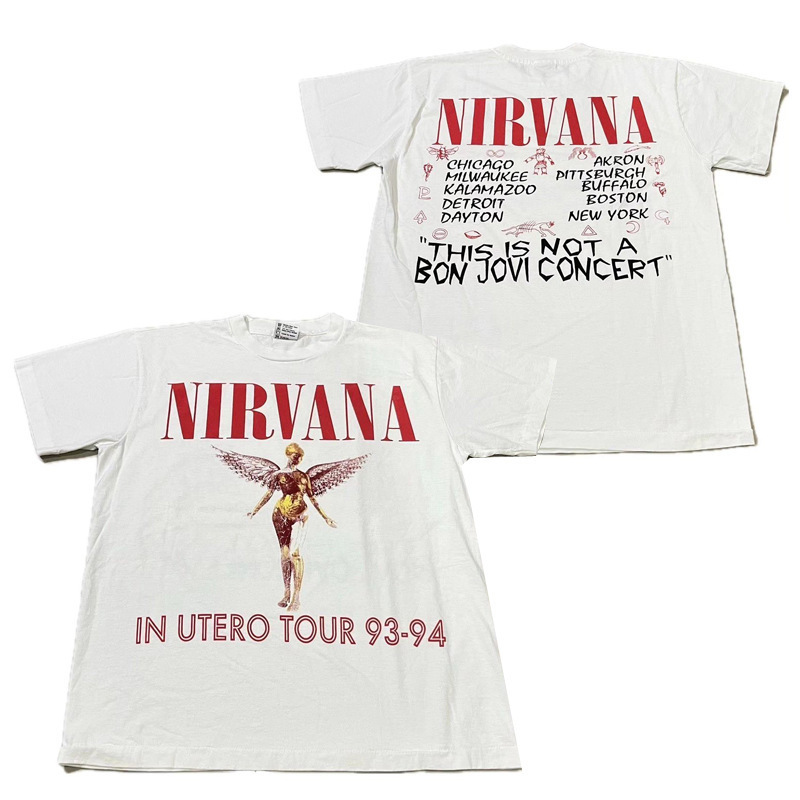 Nirvana Rock Punk Angel in Unter High Street Oversized Digital Print T-Shirt Nirvana Rock Punk Angel in Unter High Street Oversized Digital Print T-Shirt