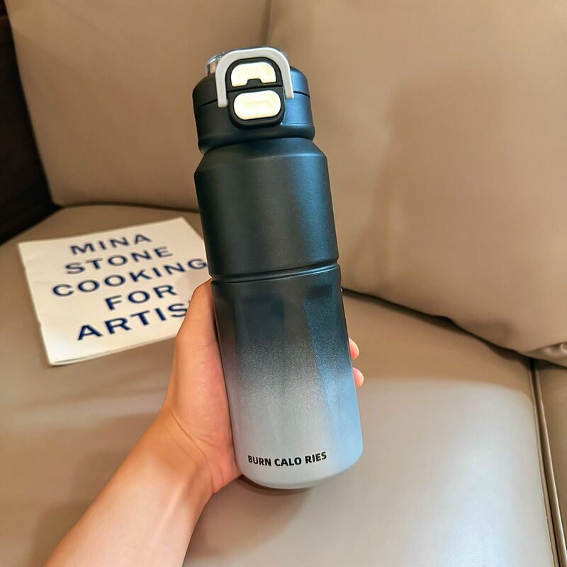 新款运动水杯不锈钢户外运动双饮保温杯大容量便携带滤网泡茶杯子|undefined