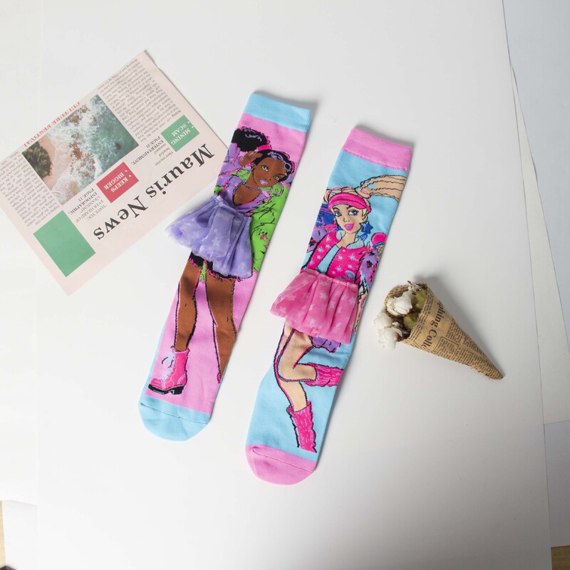 3D Ear Knee Socks Kids Cross-Border Internet Celebrity Cute Girls Mid-Calf Mickey and Minnie Rabbit Socks Wholesale