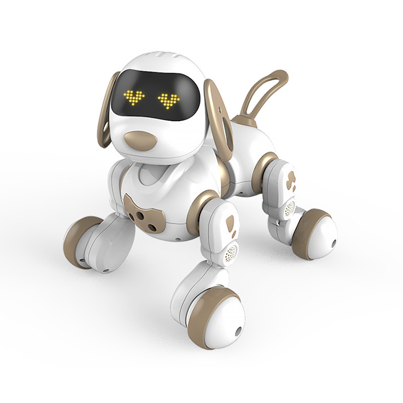 Yingjia18011 Decart robot perro eléctrico inteligente conversación de perros de compañía control remoto programación de juguetes para niños y niñas