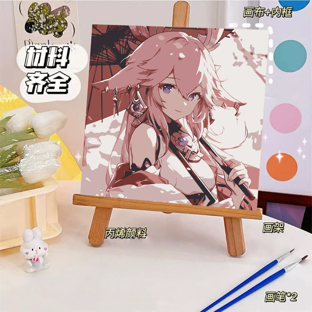 YL005 / 20*20cm バックボード + ペイント + ブラシ