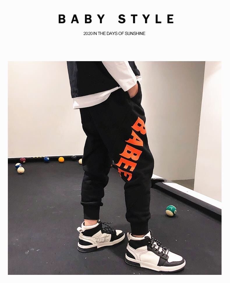 Letter Pattern Simple Style Letter Polyester Boys Pants