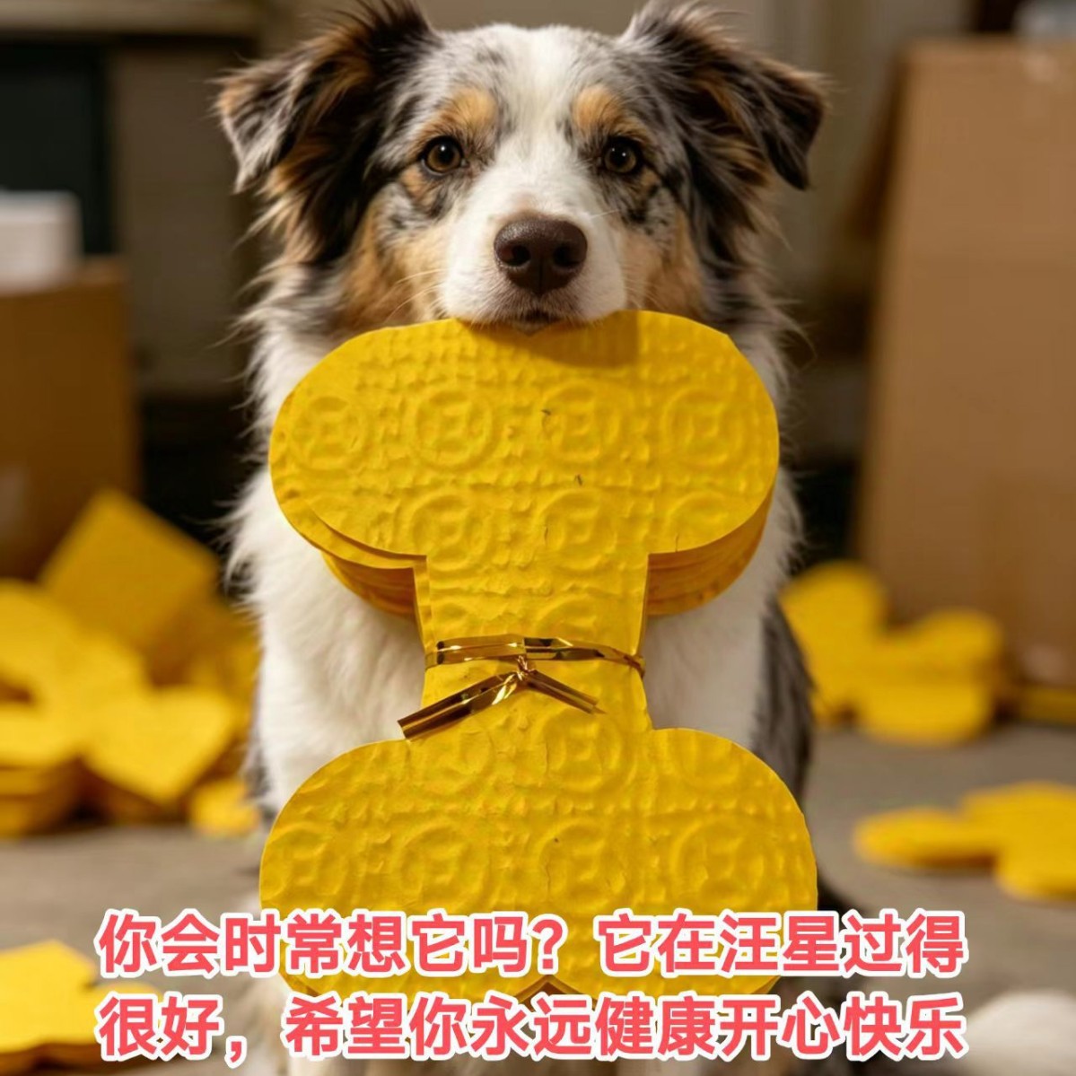 Pet sacrificial supplies: copper coins, yellow paper, cat coins, dog bone coins, paper money for burning, cross-border Amazon