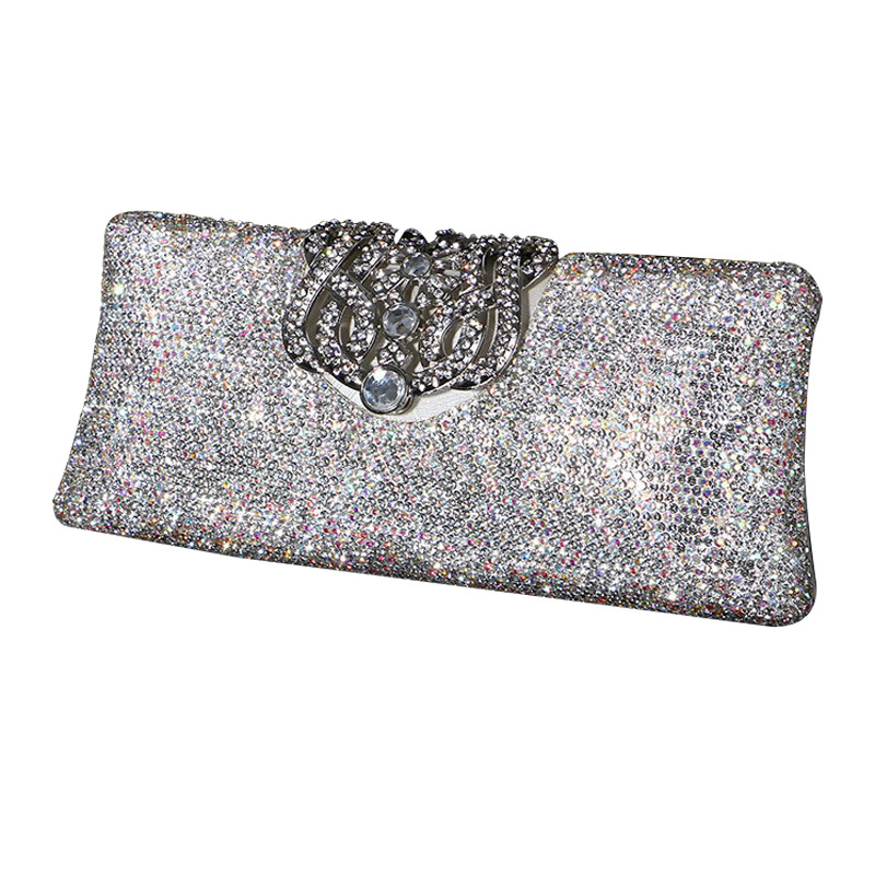 Women's Rhinestone Clutch Bag - Elegant Diamond-Encrusted Evening Bag For Parties, Banquets, And Qipao Outfits - Thumbnail 5