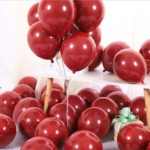 情人节婚礼装饰单层石榴红气球生日派对装饰用品批发10寸网红气球
