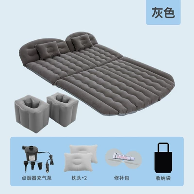 Vehicle-mounted inflatable bed | Multi-Purpose Easy to Store - t-suv-gray-with-2-square-piers