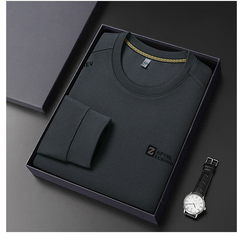 Herren Langarmshirt Rundhals Langarm Pullover Für Männer_voghion.com