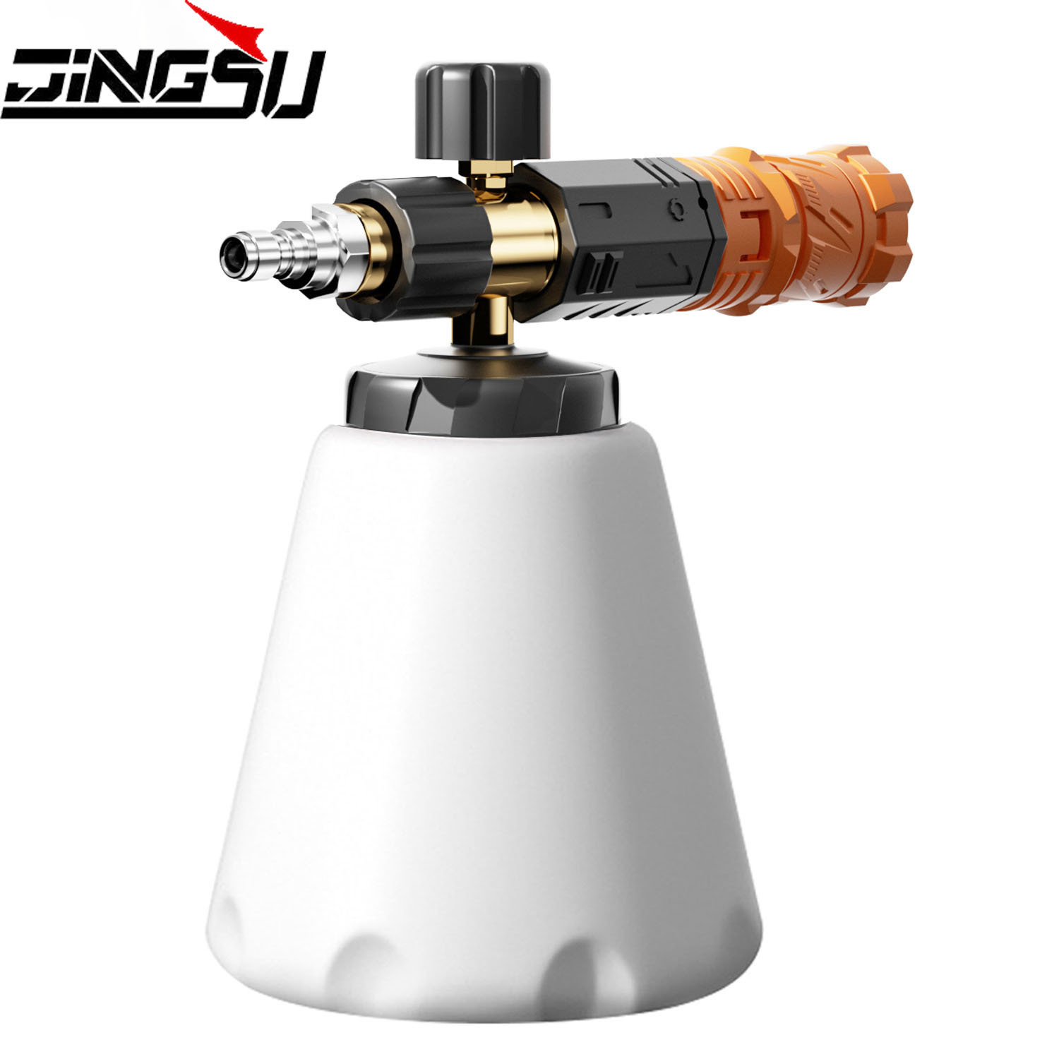 跨境泡沫壶高压洗车水枪1/4快插家用大口径PA壶专业洗车1000ml