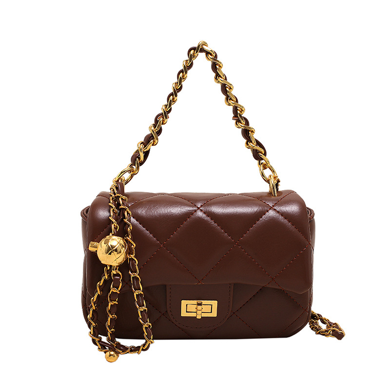 Sac carré pour femme, petit, classique, polyvalent, simple, chaîne losange, vente en gros, nouvelle collection 2023_voghion.com