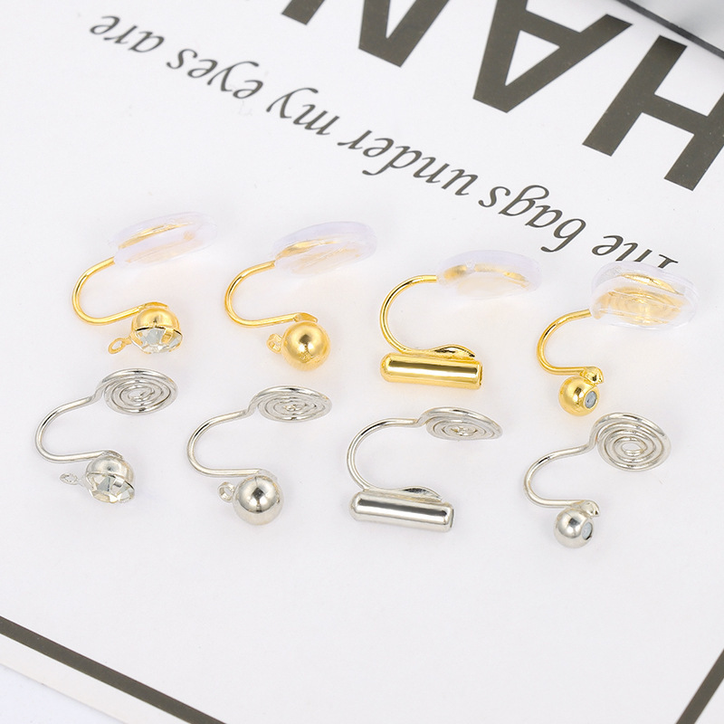 Ear Clip Converter Invisible Earrings Mosquito Coil Ear Clip DIY Ear Stud to Ear Clip Non-Pierced Women's Ear Accessories