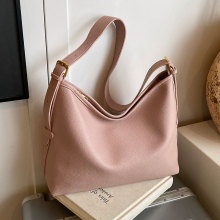 今年流行韩系简约大容量托特包包女上班通勤百搭时尚荔枝纹斜挎包