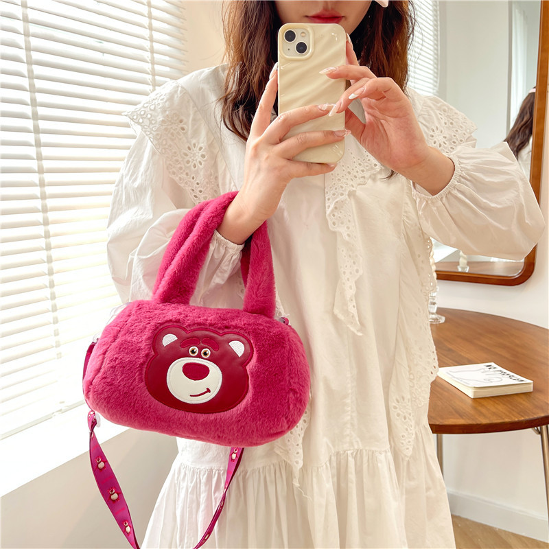 Cross-Border Wholesale Sanrio Rectangular Bag Plush Toy New Shoulder Crossbody Bag Wholesale 8inch Claw Machine Toy