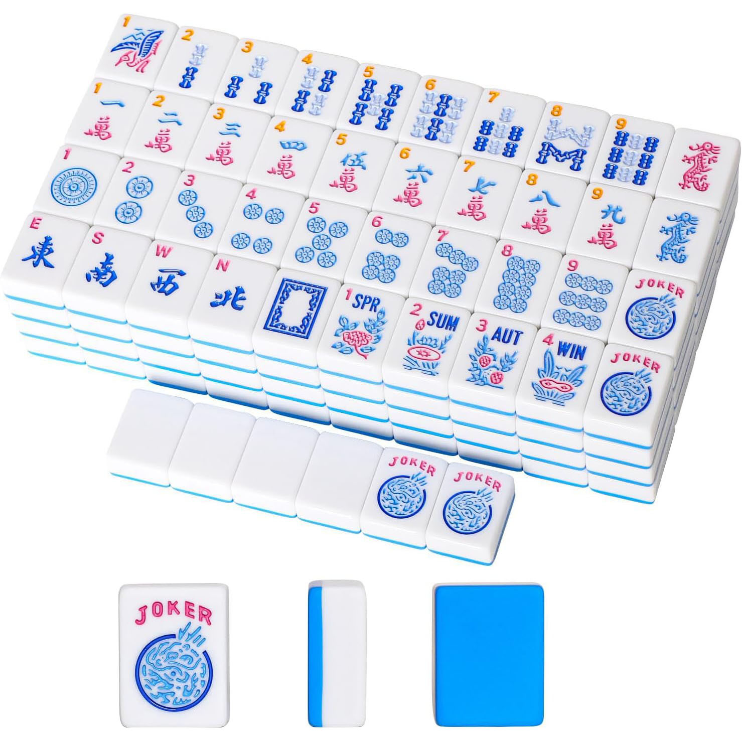 Amazon Cross-Border American Mahjong Mini American Mahjong Cartoon Mahjong Portable Gift Mahjong Leisure and Entertainment